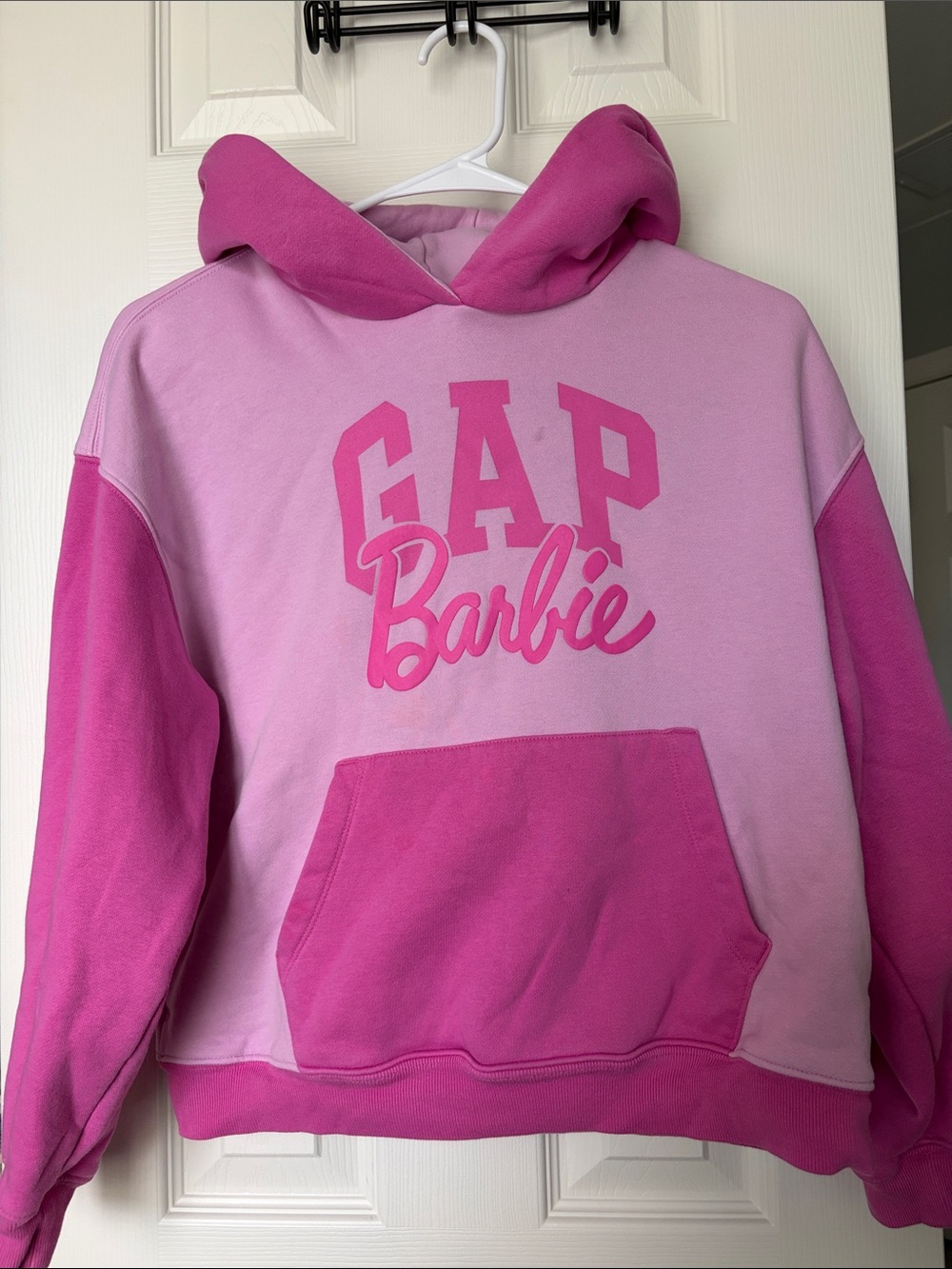 GAP Pink Two-Tone Barbie Logo Hoodie